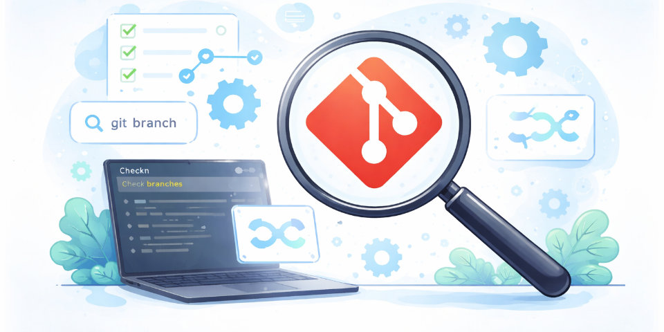記事「CI/CDでGitブランチの存在確認をする（ローカル/リモート別）」のサムネイル